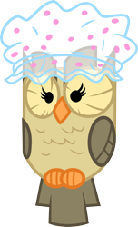 Size: 2170x3568 | Tagged: safe, artist:porygon2z, owlowiscious, hat, shower cap, simple background, solo, transparent background, vector