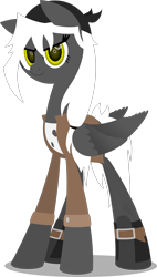 Size: 1510x2656 | Tagged: safe, artist:zacatron94, oc, oc only, oc:captain white, lineless, pirate, simple background, solo, transparent background