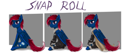 Size: 4500x2008 | Tagged: safe, artist:pantzar, oc, oc only, oc:snap roll, fallout equestria, fallout equestria: frozen skies, reference sheet, solo