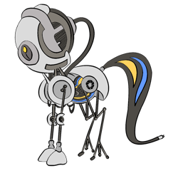 Size: 1024x1024 | Tagged: safe, robot, aperture science, glados, ponified, portal (valve), solo