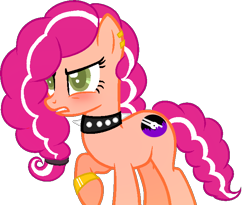 Size: 704x576 | Tagged: safe, artist:magicalgirlfriends, oc, oc only, oc:jelly jams, earth pony, pony, offspring, parent:cheese sandwich, parent:pinkie pie, parents:cheesepie, solo