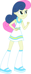 Size: 747x1781 | Tagged: safe, artist:sketchmcreations, bon bon, sweetie drops, equestria girls, rainbow rocks, bon bon is not amused, clothes, dress, inkscape, simple background, solo, transparent background, vector