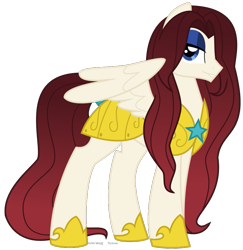 Size: 785x807 | Tagged: safe, alternate version, artist:faith-wolff, oc, oc:blade dancer, pegasus, pony, fanfic:the bridge, armor, eyeshadow, fanfic art, female, guardsmare, lidded eyes, makeup, mare, royal guard, simple background, solo, transparent background