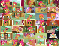 Size: 3197x2520 | Tagged: safe, artist:fred321123, edited screencap, screencap, apple bloom, babs seed, diamond tiara, scootaloo, silver spoon, sweetie belle, one bad apple, collage, cutie mark crusaders, freckles