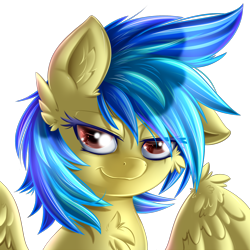 Size: 1800x1800 | Tagged: safe, artist:knifeh, oc, oc only, oc:silvia, pegasus, pony, bust, portrait, solo