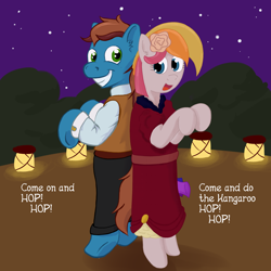 Size: 1280x1280 | Tagged: safe, artist:ambrosebuttercrust, artist:hazzdawg, toola roola, oc, oc:spades, pony, g3, ask, ask toola roola, bipedal, clothes, dress, tumblr