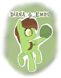 Size: 1541x1956 | Tagged: safe, artist:neighday, oc, oc only, oc:diana and embu, pony, augmented tail, fanart, plant