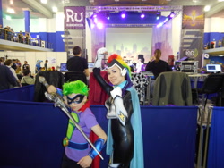 Size: 5152x3864 | Tagged: safe, artist:erinliona, humdrum, zapp, human, 2015, clothes, cosplay, frostmourne, irl, irl human, photo, rubronycon, russian