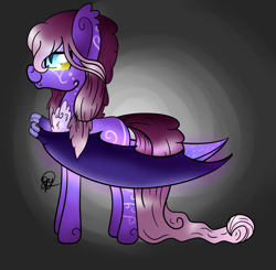 Size: 1024x1004 | Tagged: safe, artist:starshinefox, oc, oc only, oc:love lust, bat pony, pony, undead, vampire, vampony, glowing eyes, glowing wings, solo