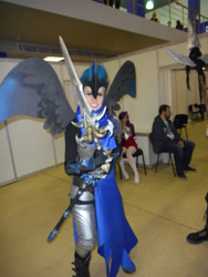 Size: 3864x5152 | Tagged: safe, artist:dixidana, nightmare moon, human, 2015, clothes, cosplay, frostmourne, irl, irl human, photo, rubronycon, russian