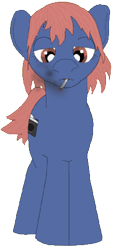 Size: 225x487 | Tagged: safe, artist:lizuka, cigarette, flcl, ponified, samejima mamimi, simple background, smoking, solo, transparent background