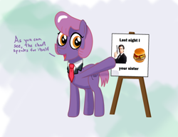 Size: 1300x1000 | Tagged: safe, artist:mightyshockwave, idw, powerpoint (character), comic, necktie, outlook, re-election committee