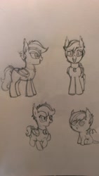 Size: 1840x3264 | Tagged: safe, artist:halcyon noctem, oc, oc only, oc:night lark, bat pony, pony, female, filly, foal, mare, reference, sketch, traditional art, wip