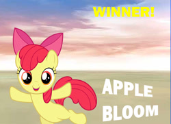 Size: 550x399 | Tagged: safe, apple bloom, solo, super smash bros., super smash bros. 4, victory, victory screen