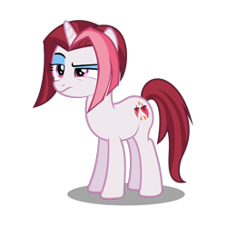 Size: 3072x3072 | Tagged: safe, artist:kmanalli, edit, cayenne, pony, unicorn, canterlot boutique, .svg available, background pony, female, inkscape, mare, raised eyebrow, simple background, snark, solo, transparent background, unhappy, vector, vector edit