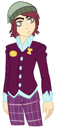 Size: 344x736 | Tagged: safe, artist:normal norman general artist, normal norman, equestria girls, /mlp/, alternate universe, background human, clothes, crystal prep academy, crystal prep academy uniform, school uniform, solo