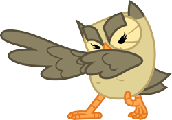 Size: 3552x2484 | Tagged: safe, artist:porygon2z, owlowiscious, action pose, glare, looking at you, simple background, solo, spread wings, transparent background, vector