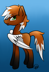 Size: 1024x1505 | Tagged: safe, artist:starshinefox, oc, oc only, oc:foxy, blank flank, fangs, solo