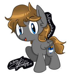 Size: 590x614 | Tagged: safe, artist:wishdream, oc, oc only, oc:zeus, pegasus, pony, colt, cute, cutie mark, foal, male, solo