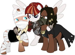 Size: 3820x2778 | Tagged: safe, artist:ran2chaos, armor, broken horn, courier, fallout, fallout: new vegas, joshua graham, ponified, simple background, transparent background, ulysses, vector