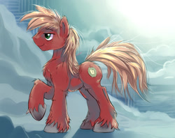 Size: 1262x1000 | Tagged: safe, artist:gsphere, big macintosh, earth pony, pony, chest fluff, cute, fluffy, male, solo, stallion, unshorn fetlocks