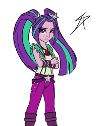 Size: 1024x1280 | Tagged: safe, artist:lethonai, aria blaze, equestria girls, rainbow rocks, looking at you, solo