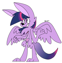 Size: 1024x1041 | Tagged: safe, artist:dizzee-toaster, twilight sparkle, twilight sparkle (alicorn), alicorn, kangaroo, solo, species swap