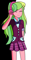 Size: 498x964 | Tagged: safe, artist:snowycupcakes, lemon zest, equestria girls, anime, clothes, crystal prep academy uniform, school uniform, solo