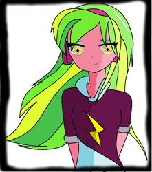 Size: 758x858 | Tagged: safe, artist:snowycupcakes, lemon zest, equestria girls, anime, solo