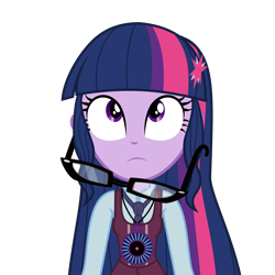 Size: 3072x3072 | Tagged: safe, artist:kmanalli, sci-twi, twilight sparkle, equestria girls, friendship games, clothes, crystal prep academy, crystal prep academy uniform, crystal prep shadowbolts, device, glasses, long hair, magic capture device, necklace, necktie, school uniform, simple background, solo, transparent background, vector