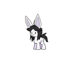 Size: 1280x1067 | Tagged: safe, artist:heir-of-rick, impossibly large ears, ponified, simple background, solo, temmie, transparent background, undertale