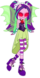 Size: 4000x7802 | Tagged: safe, artist:mixiepie, aria blaze, equestria girls, rainbow rocks, commission, evil, fin wings, glowing eyes, ponied up, simple background, sleeveless, transparent background, vector