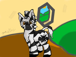 Size: 800x600 | Tagged: safe, artist:zodiacthezebra, oc, oc only, oc:zodiac the zebra, colored, looking at you, solo