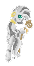 Size: 2100x4000 | Tagged: safe, artist:billysan727, zecora, zebra, simple background, solo, staff, transparent background