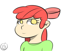 Size: 1280x1024 | Tagged: safe, artist:an-honest-appul, apple bloom, human, humanized, solo