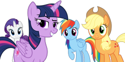 Size: 8192x4072 | Tagged: safe, artist:djdavid98, artist:uxyd, derpibooru import, applejack, rainbow dash, rarity, twilight sparkle, twilight sparkle (alicorn), alicorn, earth pony, pegasus, pony, unicorn, the cutie map, .ai available, absurd resolution, bags under eyes, female, group, mare, simple background, transparent background, vector