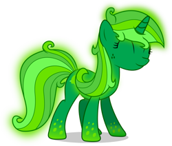 Size: 972x823 | Tagged: safe, artist:limedreaming, oc, oc only, oc:lime dream, pony, unicorn, dream, rainbow power, rainbow power-ified, simple background, solo, transparent background