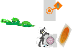 Size: 1024x709 | Tagged: safe, artist:limedreaming, oc, oc only, oc:captain white, oc:lime dream, pony, unicorn, dream