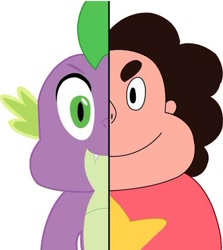 Size: 440x493 | Tagged: safe, artist:caioofbrazil, spike, dragon, secure, steven quartz universe, steven universe