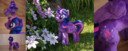 Size: 1877x750 | Tagged: safe, artist:essorille, twilight sparkle, twilight sparkle (alicorn), alicorn, pony, female, irl, mare, photo, plushie