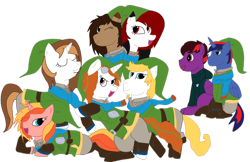 Size: 1024x663 | Tagged: safe, artist:dragondaak, oc, clothes, crossover, hyrule warriors, scarf, the legend of zelda