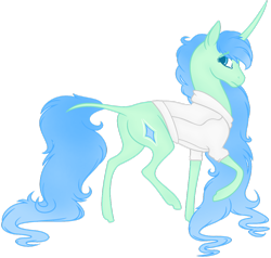 Size: 1024x974 | Tagged: safe, artist:errosavia, oc, oc only, oc:fablewish, classical unicorn, pony, unicorn, curved horn, leonine tail, solo