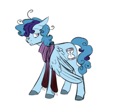 Size: 704x595 | Tagged: safe, artist:jitterbugjive, oc, oc only, oc:jet lag, pegasus, pony, clothes, male, scarf, solo, stallion