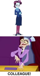 Size: 540x1022 | Tagged: safe, principal abacus cinch, equestria girls, friendship games, comparison, disney, meme, nail polish, principal amzy, the emperor's new school, yzma