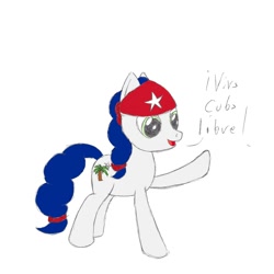 Size: 1000x1000 | Tagged: safe, artist:datspaniard, oc, oc only, oc:cuba, cuba, nation ponies, ponified, solo, viva cuba libre