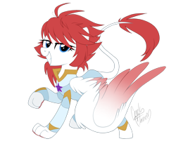 Size: 1200x1000 | Tagged: safe, artist:va1ly, oc, oc only, oc:radiant glory, hippogriff, solo