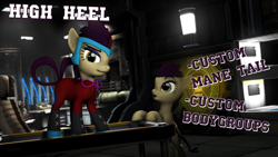 Size: 3840x2160 | Tagged: safe, artist:sindroom, high heel, 3d, downloadable, gmod, source filmmaker