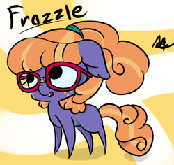 Size: 1063x1003 | Tagged: safe, artist:messenger, frazzle rock, cute, glasses, missing cutie mark, solo