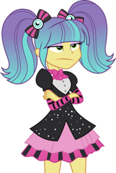 Size: 733x1090 | Tagged: safe, artist:xebck, pixel pizazz, equestria girls, :/, simple background, transparent background, vector