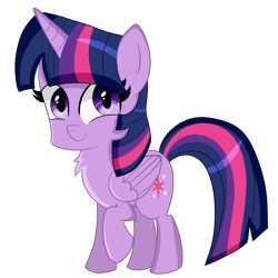 Size: 4300x4300 | Tagged: safe, artist:emera33, twilight sparkle, twilight sparkle (alicorn), alicorn, pony, absurd resolution, chest fluff, chibi, cute, daaaaaaaaaaaw, female, fluffy, mare, raised hoof, solo, twiabetes